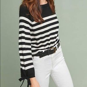 Anthropologie Cacey striped cashmere pullover